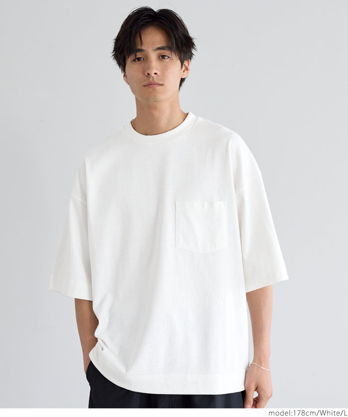 Men's cotton pocket shape basic short-sleeved T-shirt unisex