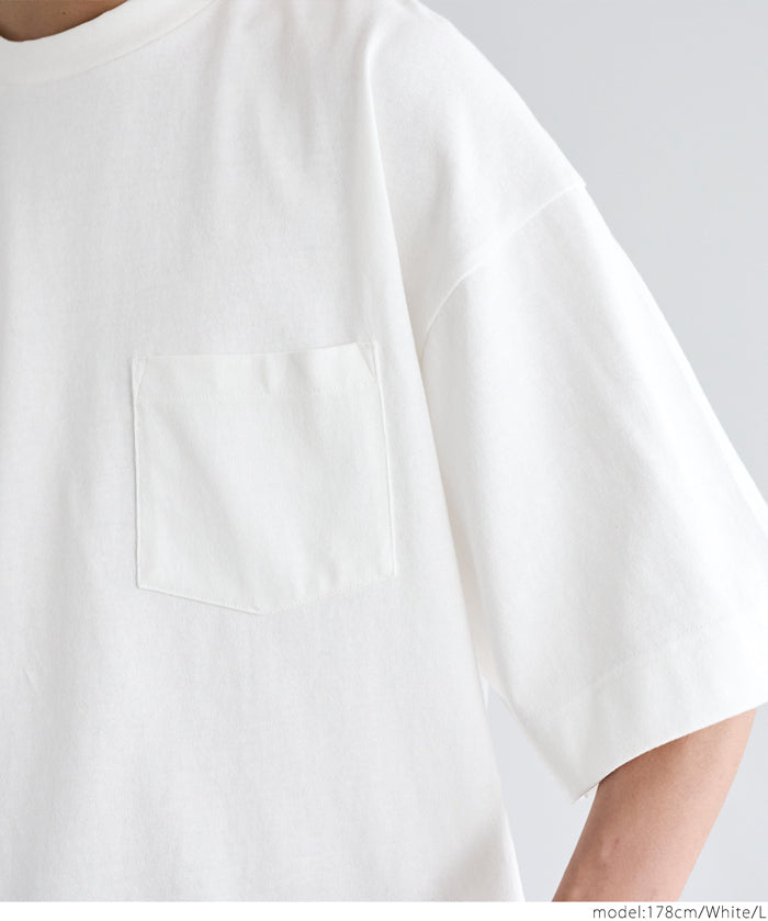 Men's cotton pocket shape basic short-sleeved T-shirt unisex