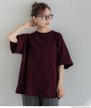 Men's cotton pocket shape basic short-sleeved T-shirt unisex