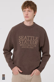 男裝英字LOGO圓領針織上衣