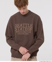 男裝英字LOGO圓領針織上衣