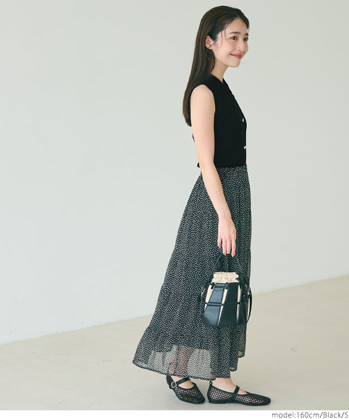 Temperament gold button POLO collar sleeveless vest knitted commuting