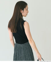 Temperament gold button POLO collar sleeveless vest knitted commuting