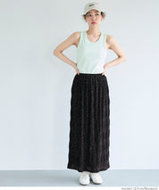 Irregular pleated design dotted straight skirt