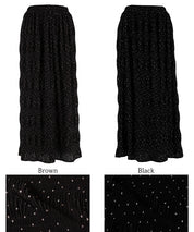 Irregular pleated design dotted straight skirt