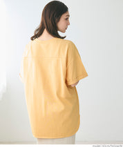Loose rounded hem round neck T-shirt