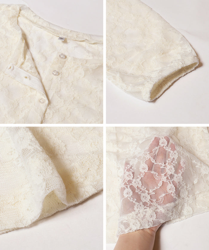 Sexy Lace Round Neck Blouse