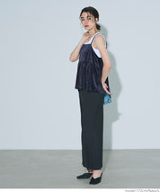 細閃碎鑽絨布細肩帶娃娃背心