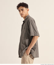 男裝日系胸前口袋尼龍短袖襯衫