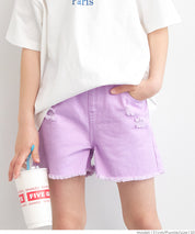 Children's clothing ripped color shorts