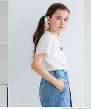 Children's clothing back basket empty heart short-sleeved top T-shirt