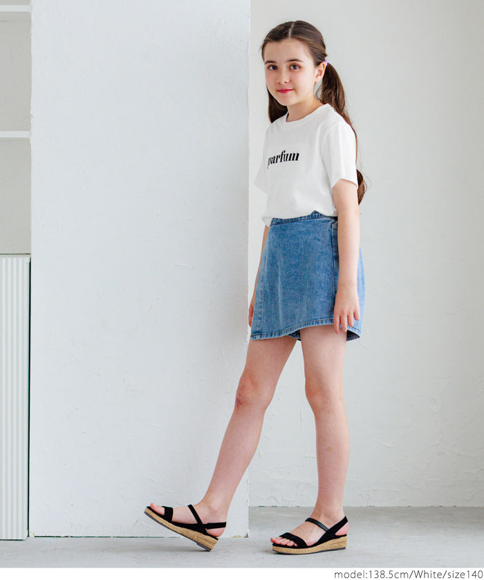 Children's clothing back basket empty heart short-sleeved top T-shirt