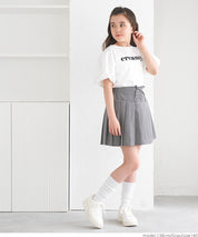Children's pleated skirt with tie waist design