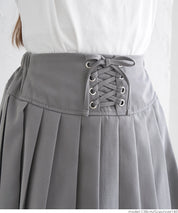 Children's pleated skirt with tie waist design