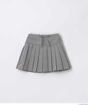 Children's pleated skirt with tie waist design