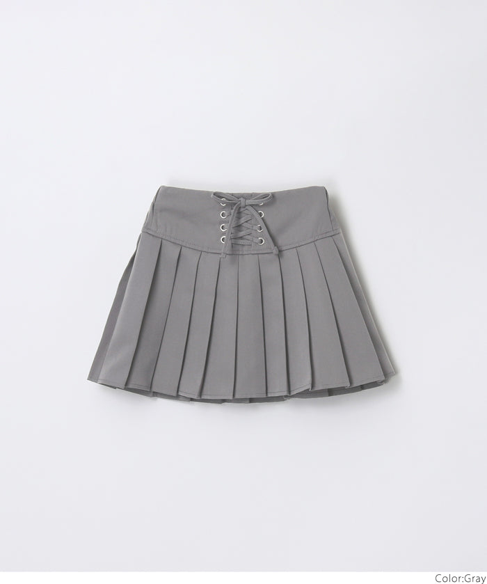 Children's pleated skirt with tie waist design