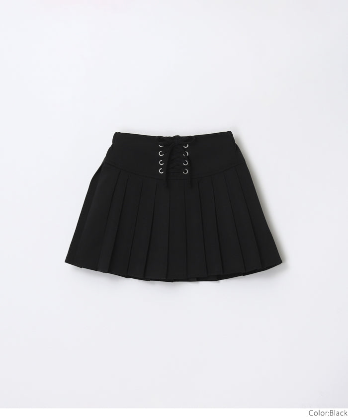 Children's pleated skirt with tie waist design