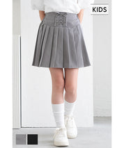 Children's pleated skirt with tie waist design