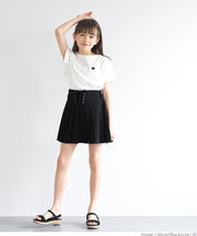 Children's pleated skirt with tie waist design