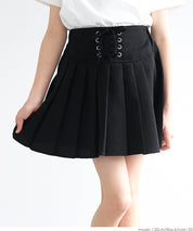 Children's pleated skirt with tie waist design