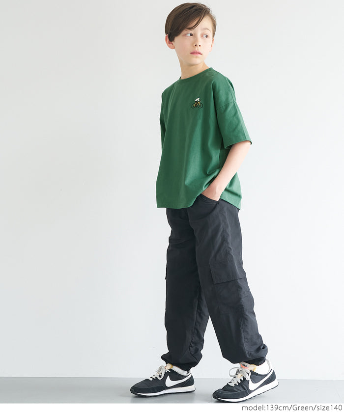 Children's embroidered short LOGO sleeve T-shirt