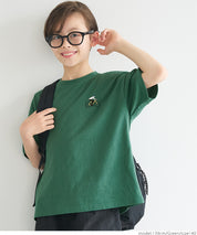 Children's embroidered short LOGO sleeve T-shirt
