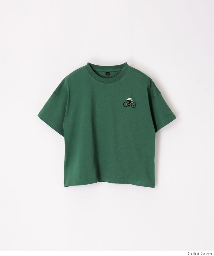 Children's embroidered short LOGO sleeve T-shirt