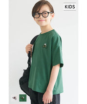 Children's embroidered short LOGO sleeve T-shirt