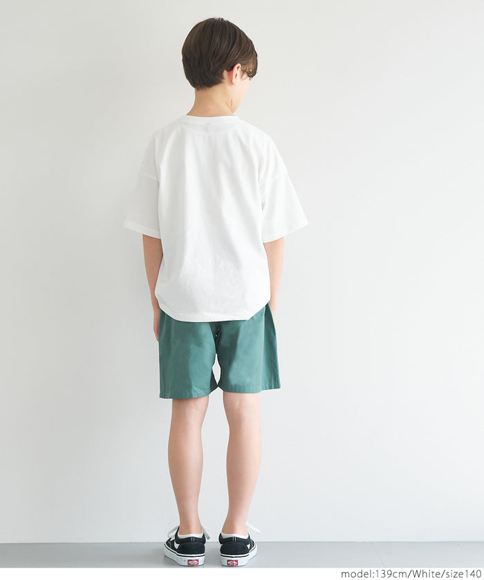 Children's embroidered short LOGO sleeve T-shirt