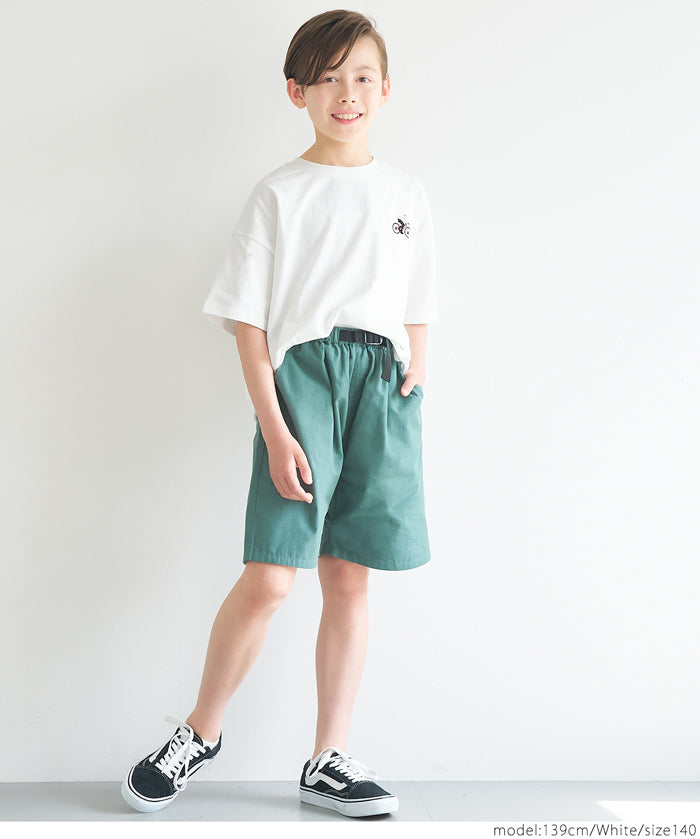 Children's embroidered short LOGO sleeve T-shirt