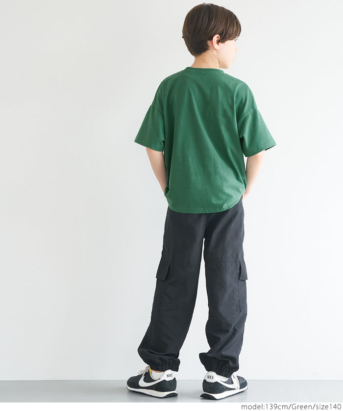 Children's embroidered short LOGO sleeve T-shirt