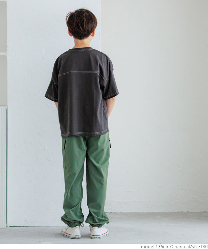 Kids' short-sleeved top with logo on the side