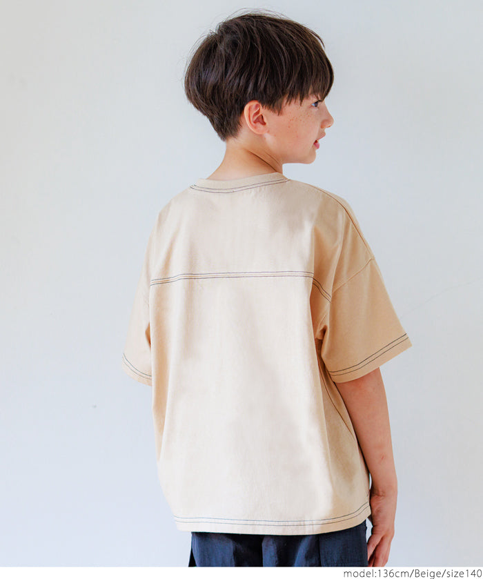 Kids' short-sleeved top with logo on the side