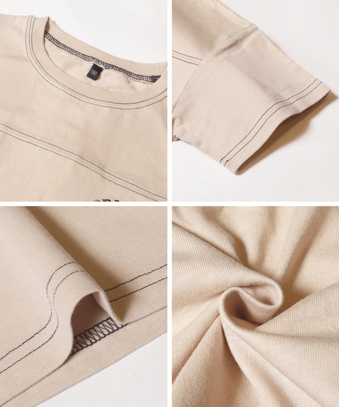 Kids' short-sleeved top with logo on the side