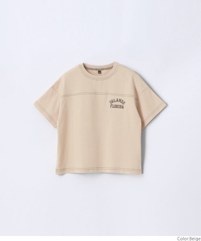 Kids' short-sleeved top with logo on the side