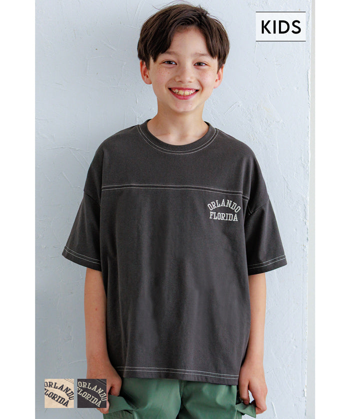 Kids' short-sleeved top with logo on the side