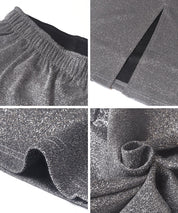 細閃面料彈性直筒半裙