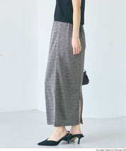 細閃面料彈性直筒半裙