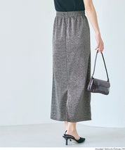 細閃面料彈性直筒半裙
