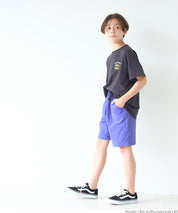 Kids' sporty-style belted nylon shorts