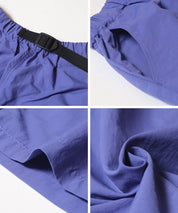 Kids' sporty-style belted nylon shorts