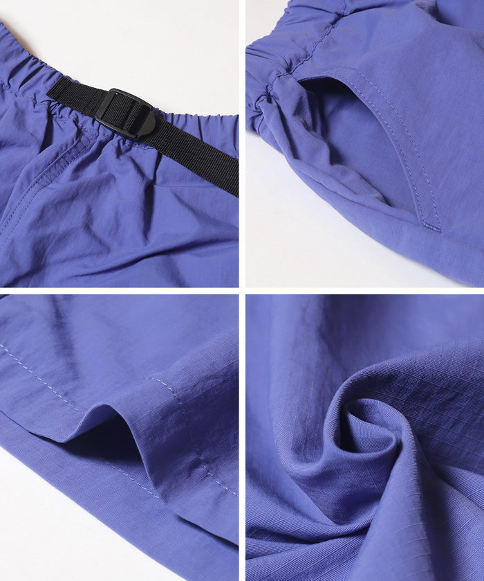 Kids' sporty-style belted nylon shorts