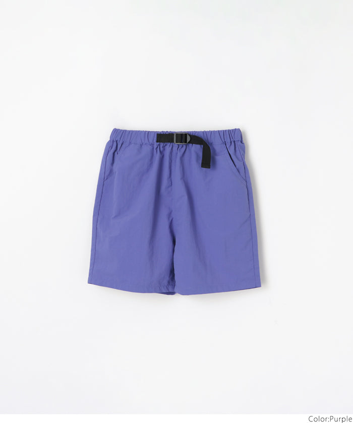 Kids' sporty-style belted nylon shorts