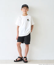Kids' sporty-style belted nylon shorts