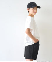 Kids' sporty-style belted nylon shorts