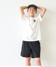 Kids' sporty-style belted nylon shorts