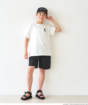 Kids' sporty-style belted nylon shorts