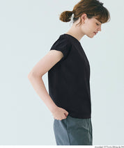 Green recycled fabric solid color short-sleeved T-shirt