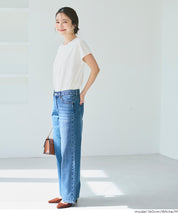 Green recycled fabric solid color short-sleeved T-shirt