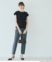 Green recycled fabric solid color short-sleeved T-shirt